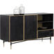 Markwood 55 X 17.75 inch Brass / Dark Brown Sideboard